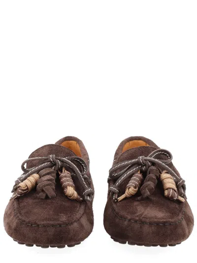 Tod's Tod`s  Woman Gommino Loafers In Suede In Brown