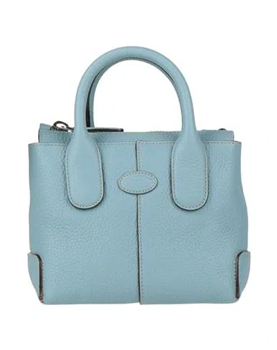 Tod's Woman Handbag Azure Size - Leather In Blue