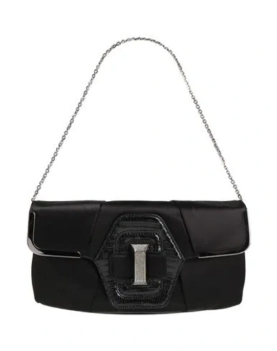 Tod's Woman Handbag Black Size - Textile Fibers, Leather
