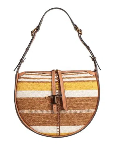 Tod's Woman Handbag Brown Size - Leather, Textile Fibers