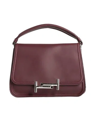 Tod's Woman Handbag Burgundy Size - Leather In Red