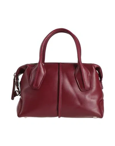 Tod's Woman Handbag Burgundy Size - Leather In Brown