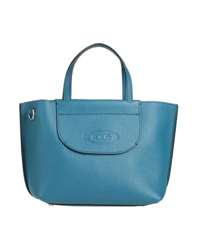 Tod's Woman Handbag Deep Jade Size - Soft Leather In Blue