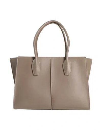 Tod's Woman Handbag Khaki Size - Leather In Brown
