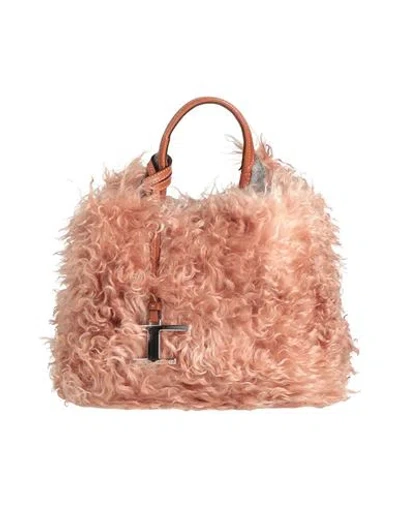 Tod's Woman Handbag Light Brown Size - Shearling In Sand