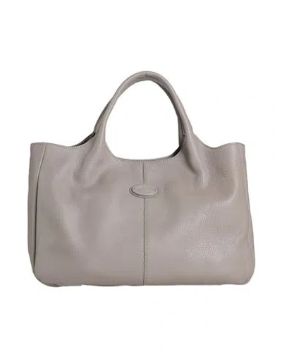 Tod's Woman Handbag Light Grey Size - Leather In Grey