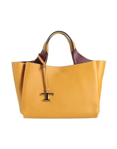Tod's Woman Handbag Marigold Size - Leather In Yellow