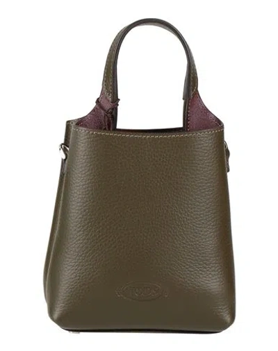 Tod's Woman Handbag Military Green Size - Calfskin