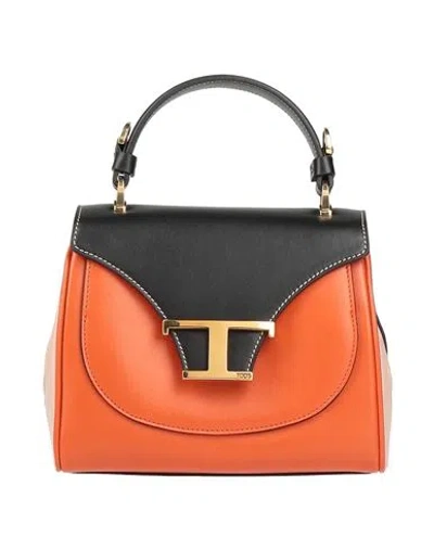 Tod's Woman Handbag Orange Size - Calfskin