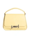 Tod's Woman Handbag Pastel Yellow Size - Leather In Animal Print