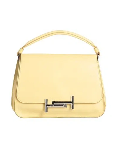 Tod's Woman Handbag Pastel Yellow Size - Leather