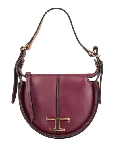 Tod's Woman Handbag Plum Size - Leather In Purple