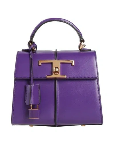 Tod's Woman Handbag Purple Size - Leather