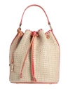 Tod's Woman Handbag Sand Size - Leather, Natural Raffia In Sand