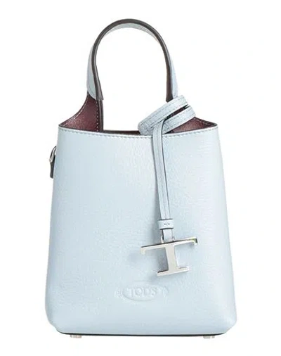 Tod's Woman Handbag Sky Blue Size - Calfskin