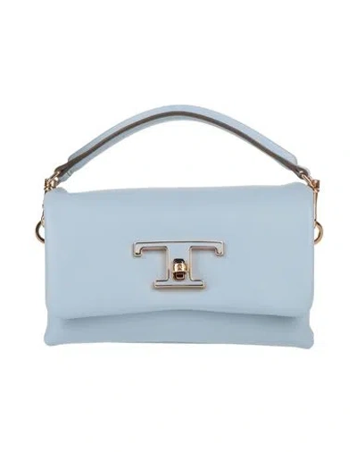 Tod's Woman Handbag Sky Blue Size - Calfskin