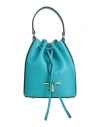 Tod's Woman Handbag Turquoise Size - Leather In Blue