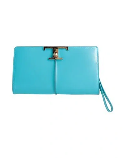 Tod's Woman Handbag Turquoise Size - Leather In Blue