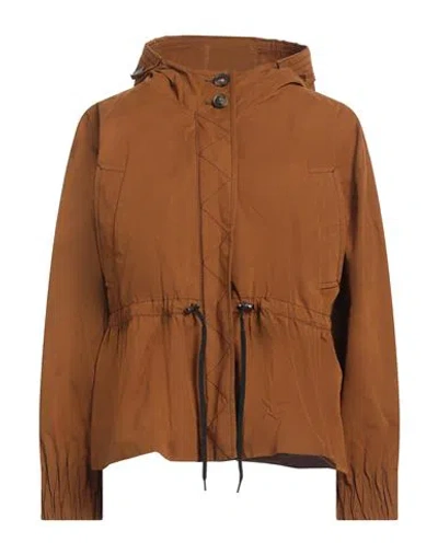 Tod's Woman Jacket Camel Size 6 Cotton, Polyester, Polyamide In Beige