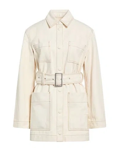 Tod's Woman Jacket Cream Size 8 Cotton In White