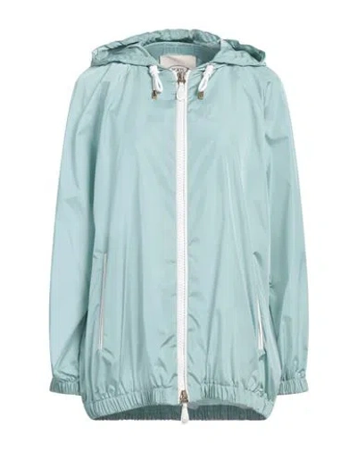 Tod's Woman Jacket Light Green Size 4 Polyester, Ovine Leather