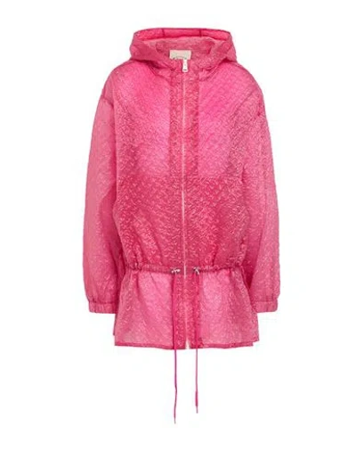 Tod's Woman Overcoat & Trench Coat Magenta Size 6 Polyester, Polyamide
