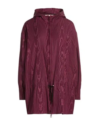 Tod's Woman Jacket Plum Size 6 Acetate, Cotton In Purple