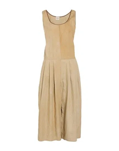 Tod's Woman Jumpsuit Camel Size M Linen, Cotton In Neutral