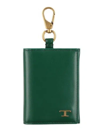 Tod's Woman Key Ring Dark Green Size - Leather