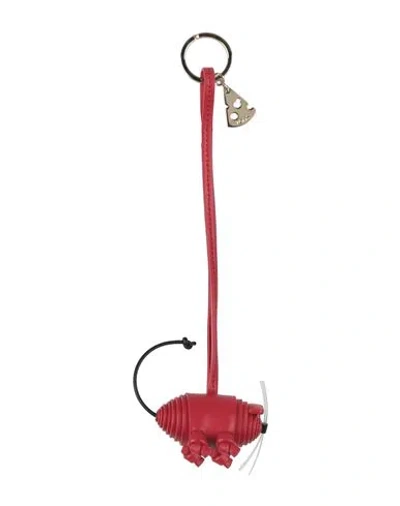Tod's Woman Key Ring Red Size - Leather, Metal