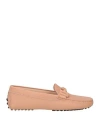 Tod's Woman Loafers Beige Size 5.5 Leather In Beige