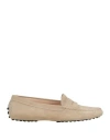 Tod's Woman Loafers Beige Size 5.5 Leather