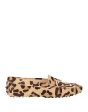 Tod's Gommini Leopard-print Calf Hair Loafers In Beige