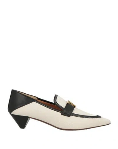 Tod's Woman Loafers Beige Size 8 Textile Fibers, Leather