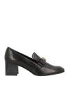 Tod's Woman Loafers Black Size 10 Leather In Black