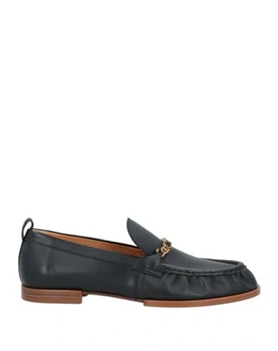 Tod's Woman Loafers Black Size 10 Leather