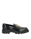Tod's Woman Loafers Black Size 10.5 Soft Leather In Black