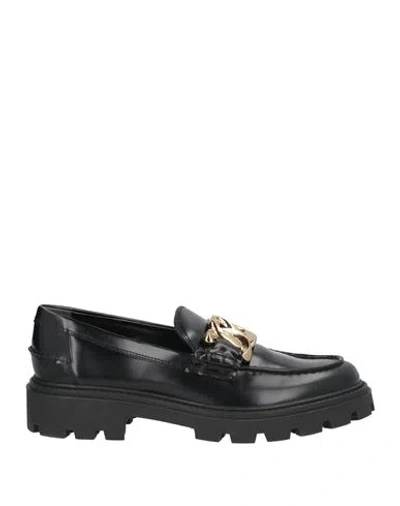 Tod's Woman Loafers Black Size 10.5 Soft Leather
