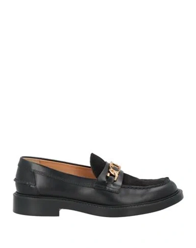 Tod's Woman Loafers Black Size 7 Leather