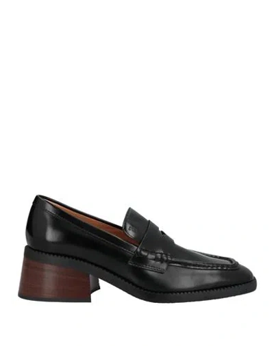 Tod's Woman Loafers Black Size 5 Leather