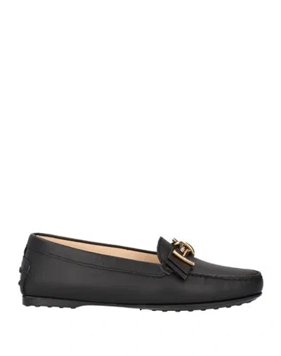Tod's Woman Loafers Black Size 5.5 Leather