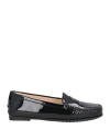 TOD'S TOD'S WOMAN LOAFERS BLACK SIZE 5.5 LEATHER