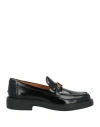 Tod's Woman Loafers Black Size 6 Leather In Black