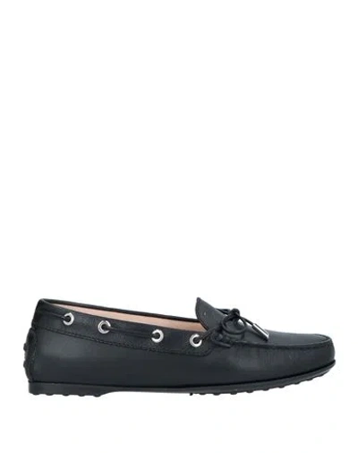 Tod's Woman Loafers Black Size 6.5 Soft Leather