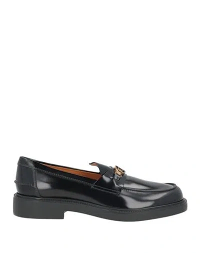 Tod's Woman Loafers Black Size 7 Calfskin