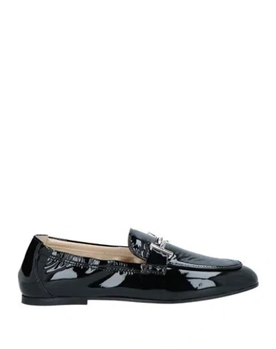 Tod's Woman Loafers Black Size 7 Soft Leather