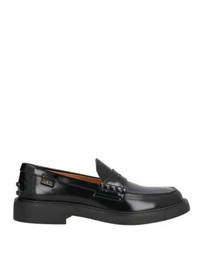 Tod's Woman Loafers Black Size 7.5 Leather