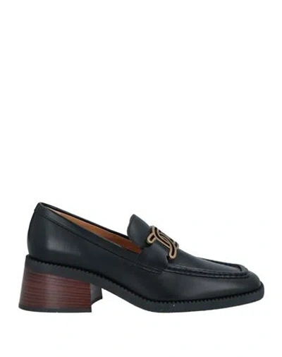 Tod's Woman Loafers Black Size 7.5 Leather
