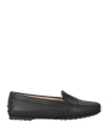 TOD'S TOD'S WOMAN LOAFERS BLACK SIZE 7 SOFT LEATHER