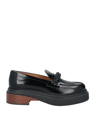 TOD'S TOD'S WOMAN LOAFERS BLACK SIZE 7.5 LEATHER